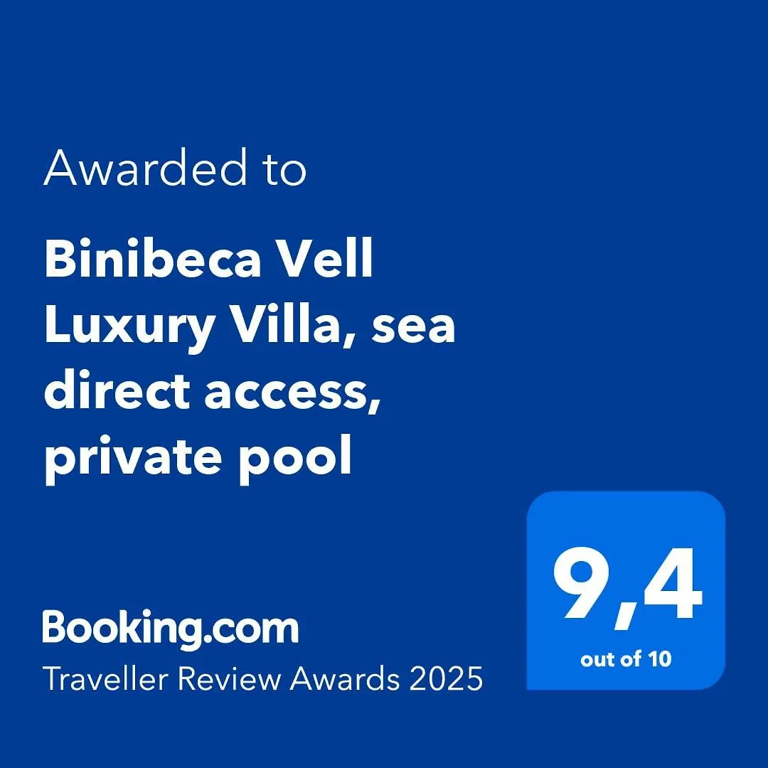 Binibeca Vell Luxury Villa, Sea Direct Access, Private Pool Villa